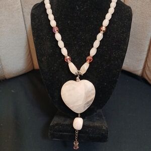 Rose Quartz Heart Necklace
